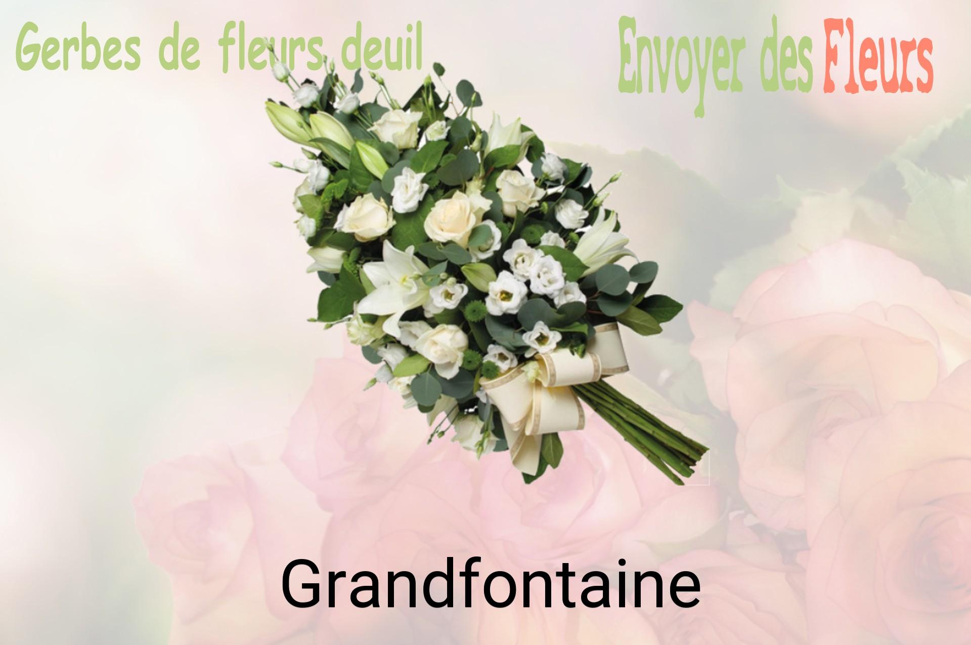 Gerbe de fleurs de deuil livrée à Grandfontaine